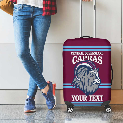 Central Queensland Rugby Custom Luggage Cover Go Capras Sporty Style - Aussie Hoodie