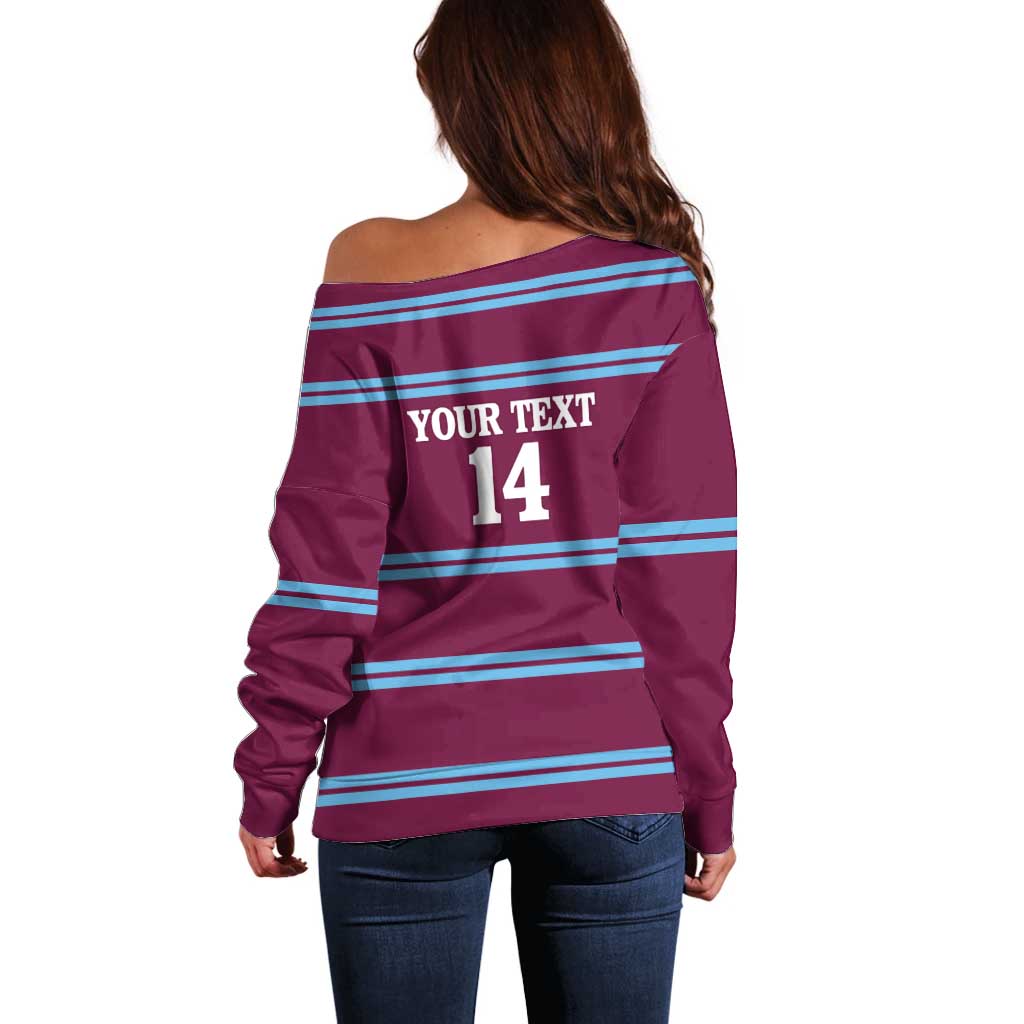 Central Queensland Rugby Custom Off Shoulder Sweater Go Capras Sporty Style - Aussie Hoodie