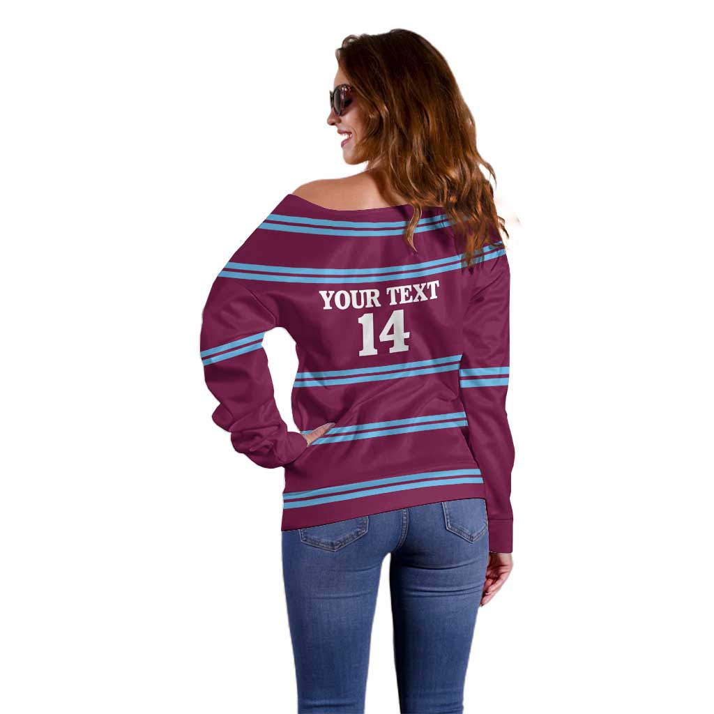 Central Queensland Rugby Custom Off Shoulder Sweater Go Capras Sporty Style - Aussie Hoodie