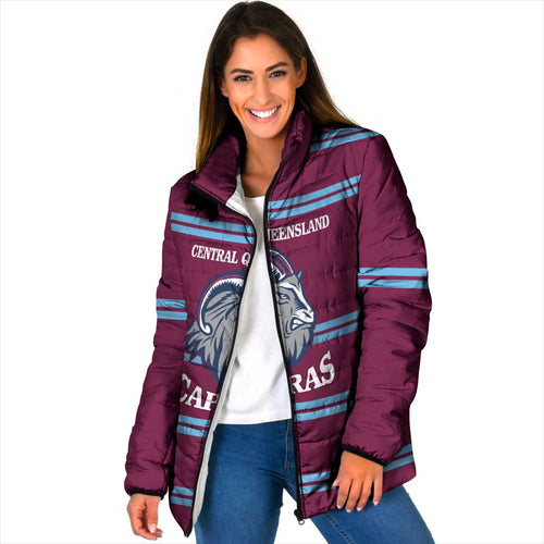 Central Queensland Rugby Custom Padded Jacket Go Capras Sporty Style - Aussie Hoodie