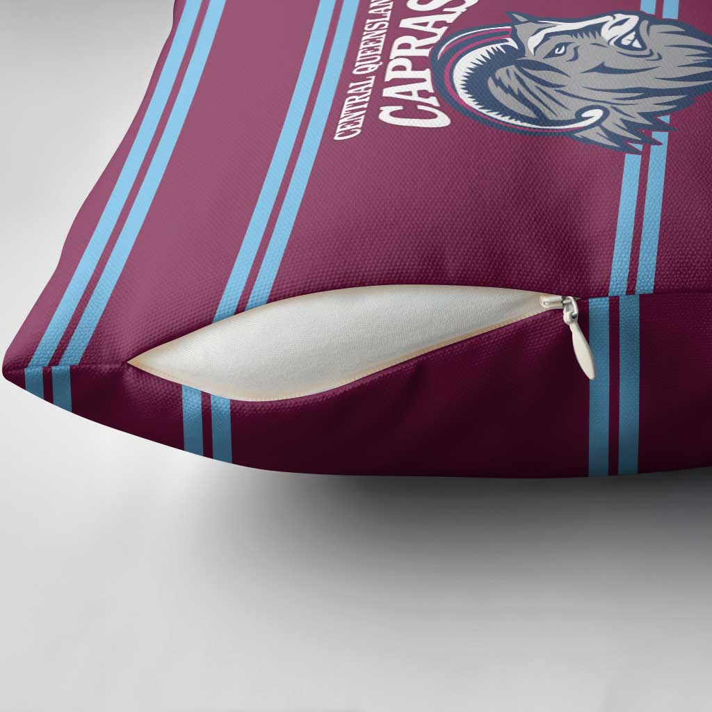 Central Queensland Rugby Custom Pillow Cover Go Capras Sporty Style - Aussie Hoodie