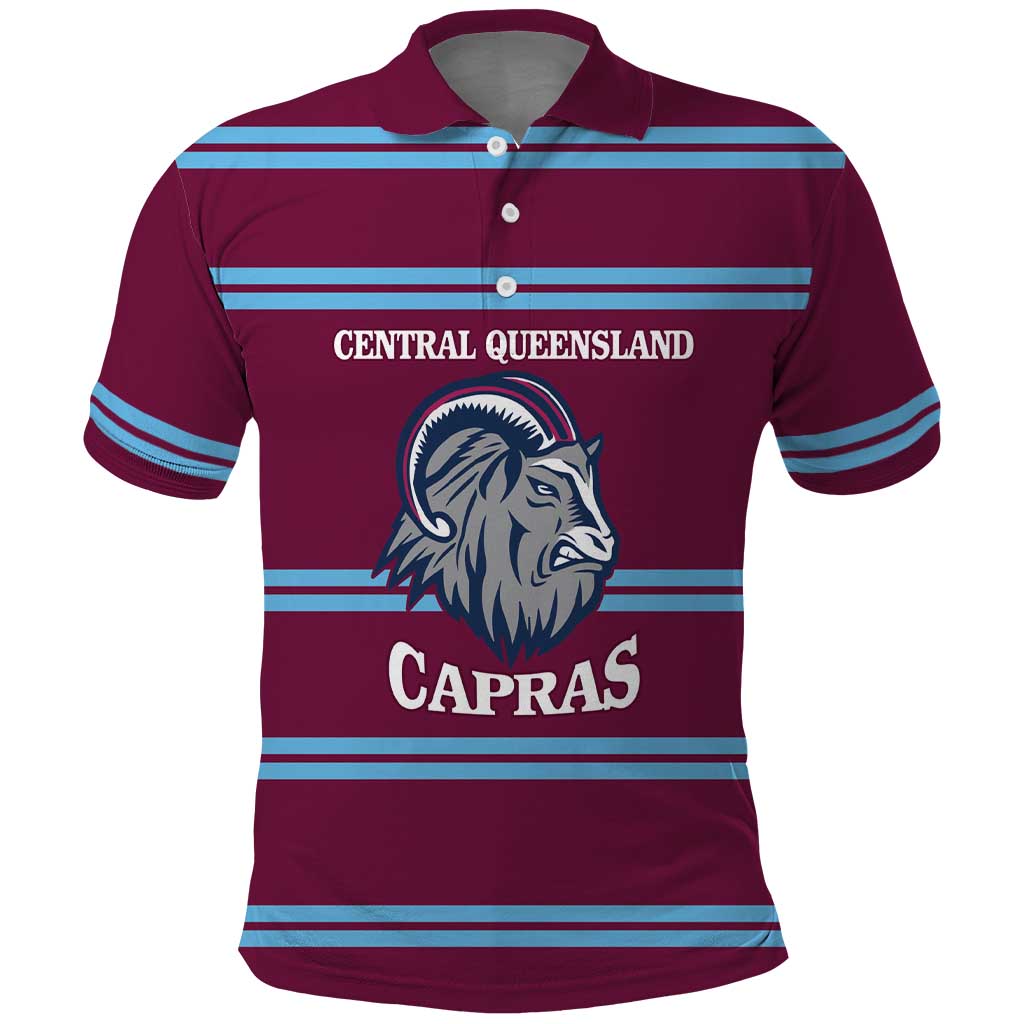 Central Queensland Rugby Custom Polo Shirt Go Capras Sporty Style - Aussie Hoodie