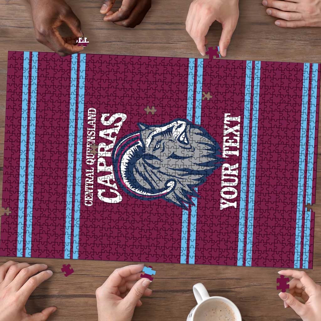 Central Queensland Rugby Custom Puzzle Go Capras Sporty Style - Aussie Hoodie