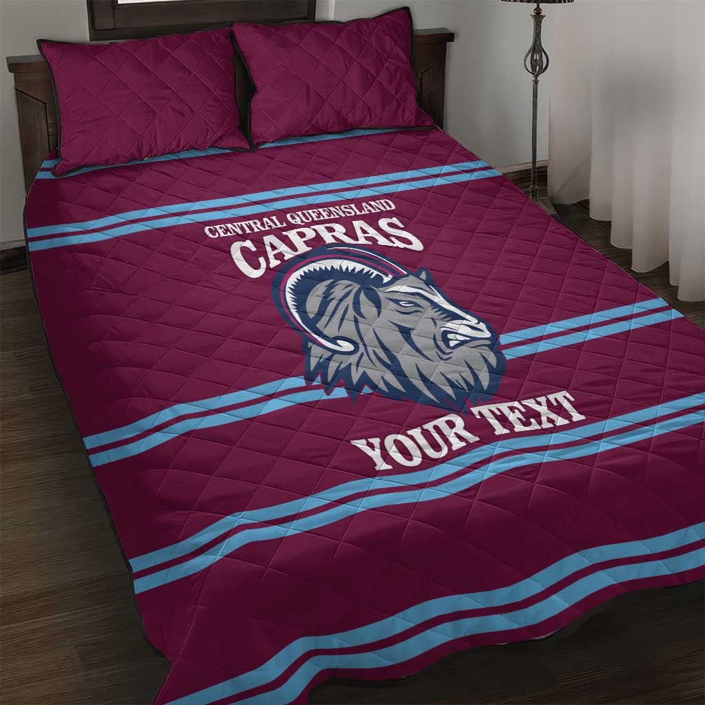 Central Queensland Rugby Custom Quilt Bed Set Go Capras Sporty Style - Aussie Hoodie