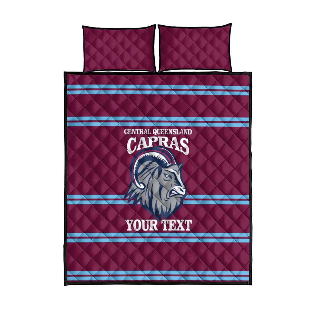 Central Queensland Rugby Custom Quilt Bed Set Go Capras Sporty Style - Aussie Hoodie