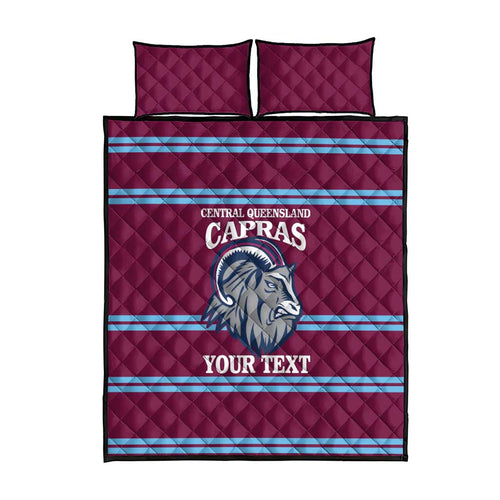 Central Queensland Rugby Custom Quilt Bed Set Go Capras Sporty Style - Aussie Hoodie