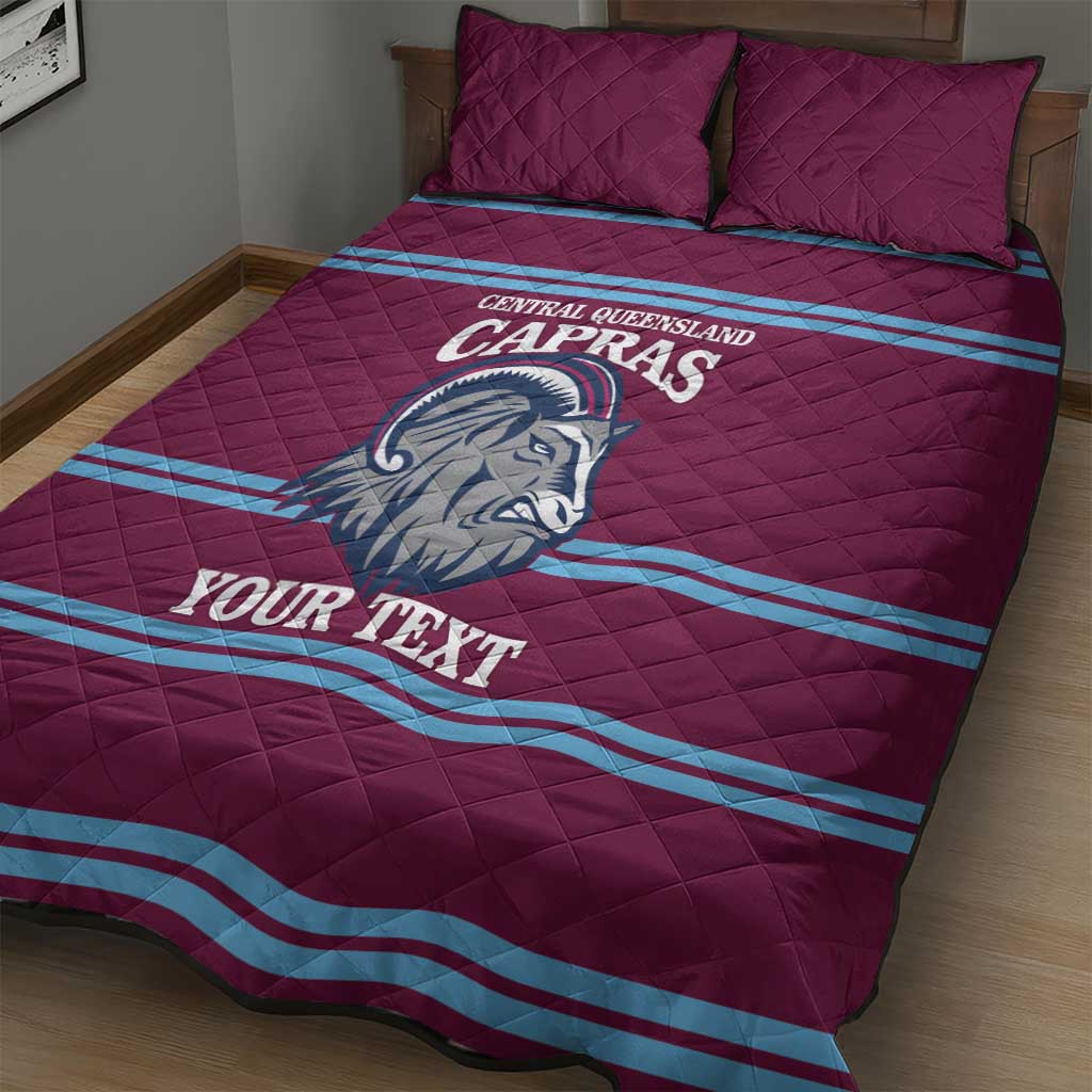 Central Queensland Rugby Custom Quilt Bed Set Go Capras Sporty Style - Aussie Hoodie
