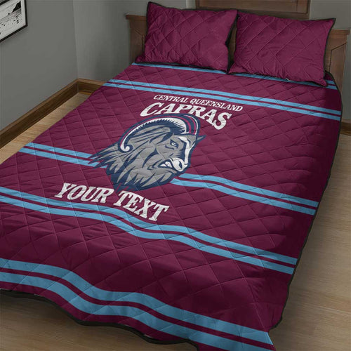 Central Queensland Rugby Custom Quilt Bed Set Go Capras Sporty Style - Aussie Hoodie