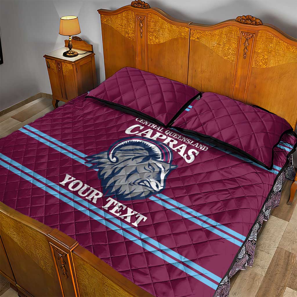 Central Queensland Rugby Custom Quilt Bed Set Go Capras Sporty Style - Aussie Hoodie