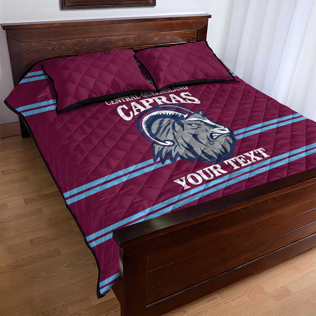 Central Queensland Rugby Custom Quilt Bed Set Go Capras Sporty Style - Aussie Hoodie