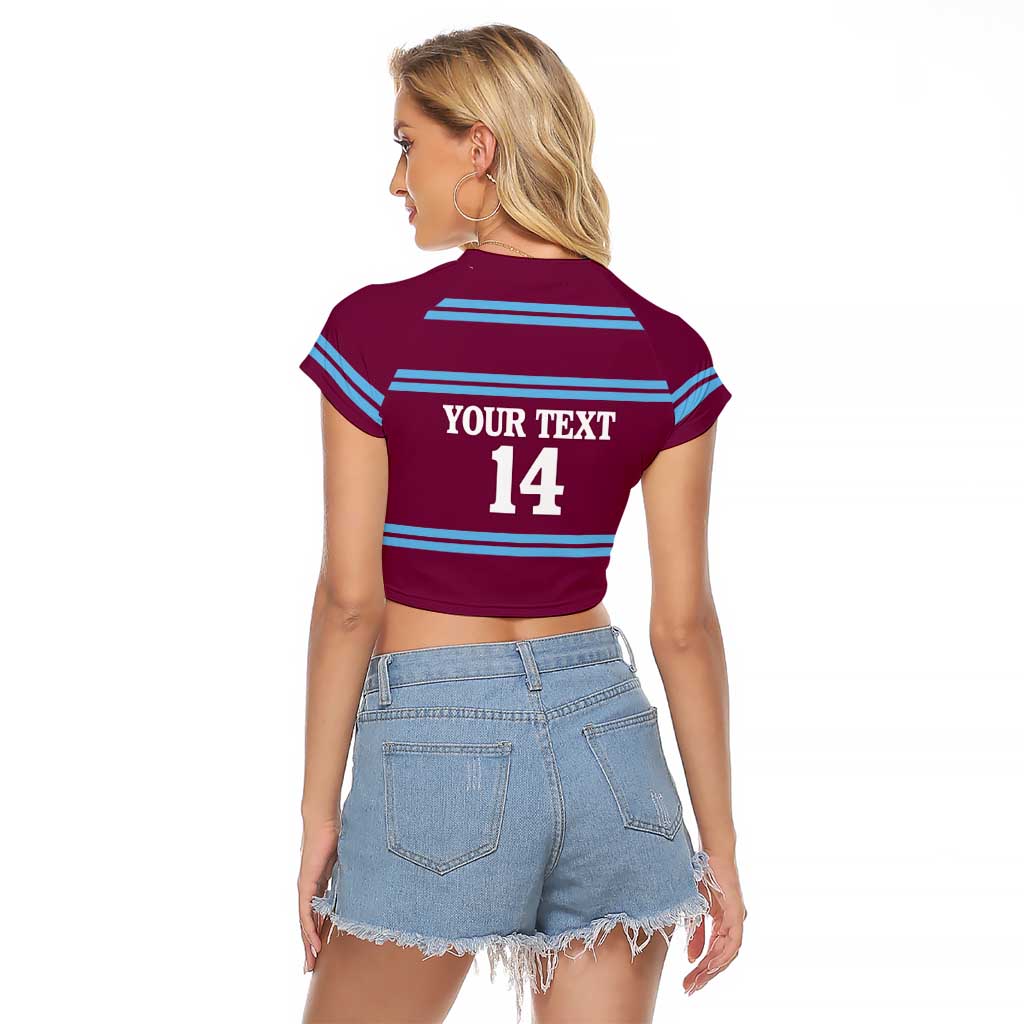 Central Queensland Rugby Custom Raglan Cropped T Shirt Go Capras Sporty Style - Aussie Hoodie