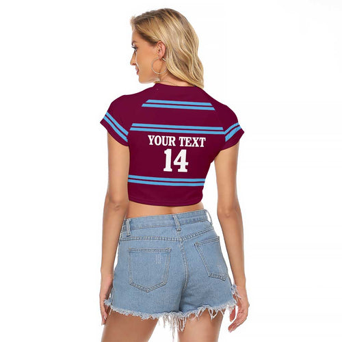 Central Queensland Rugby Custom Raglan Cropped T Shirt Go Capras Sporty Style - Aussie Hoodie