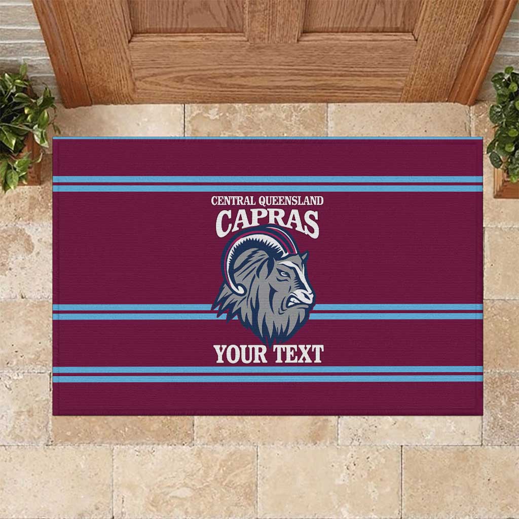 Central Queensland Rugby Custom Rubber Doormat Go Capras Sporty Style - Aussie Hoodie
