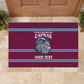 Central Queensland Rugby Custom Rubber Doormat Go Capras Sporty Style - Aussie Hoodie