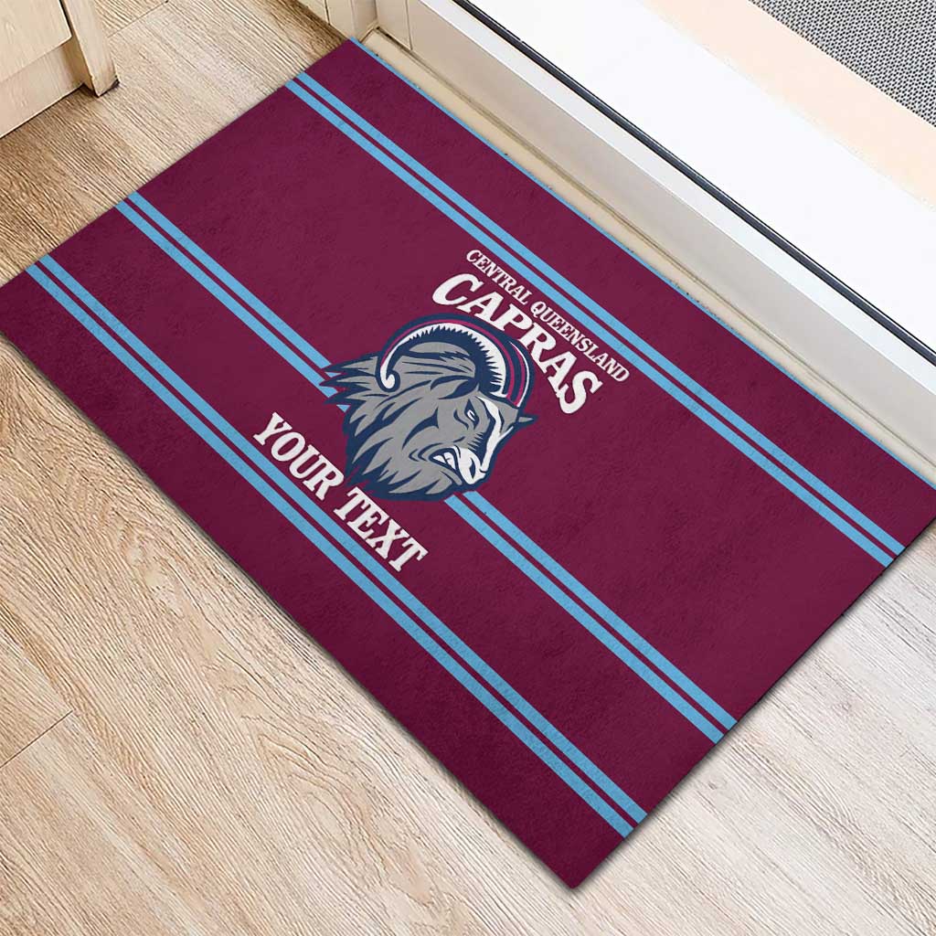 Central Queensland Rugby Custom Rubber Doormat Go Capras Sporty Style - Aussie Hoodie