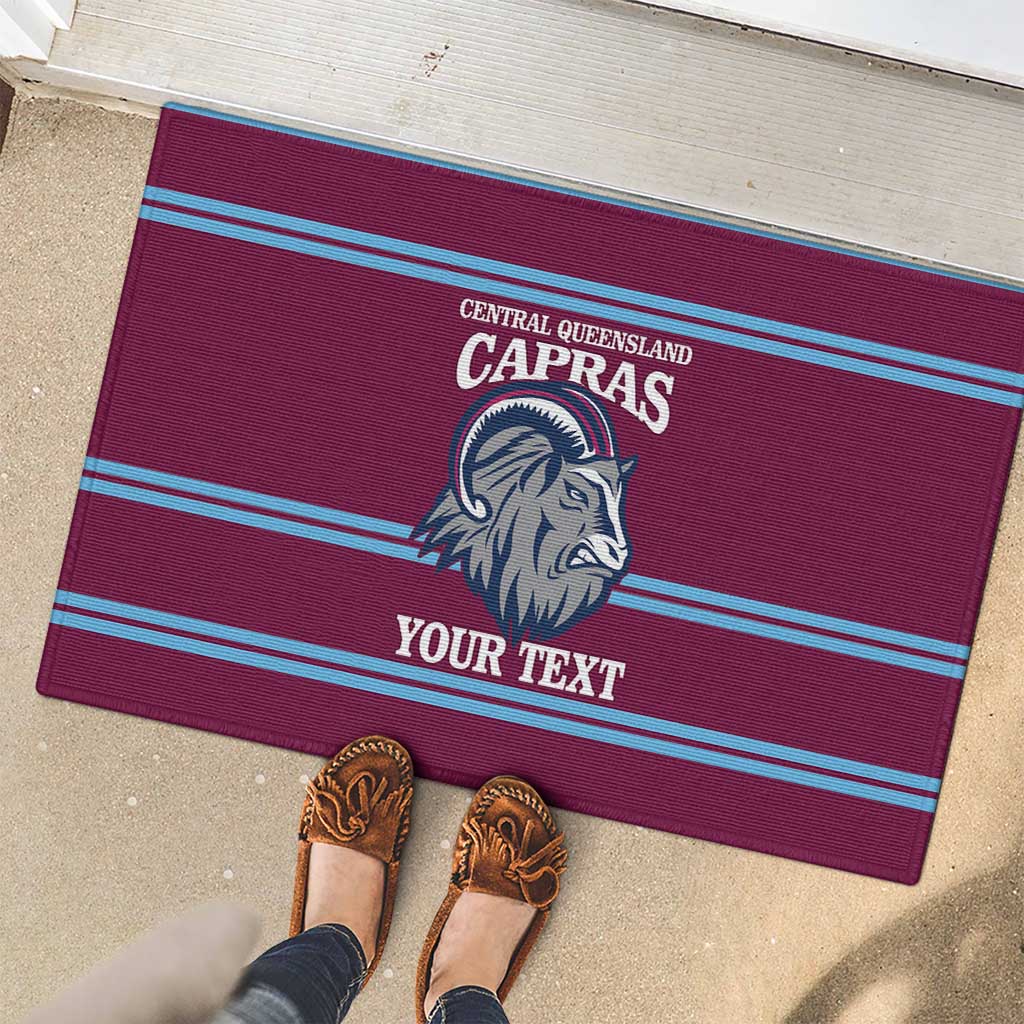 Central Queensland Rugby Custom Rubber Doormat Go Capras Sporty Style - Aussie Hoodie