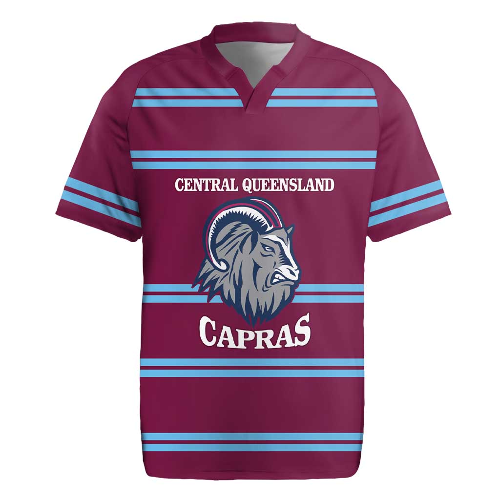 Central Queensland Rugby Custom Rugby Jersey Go Capras Sporty Style - Aussie Hoodie