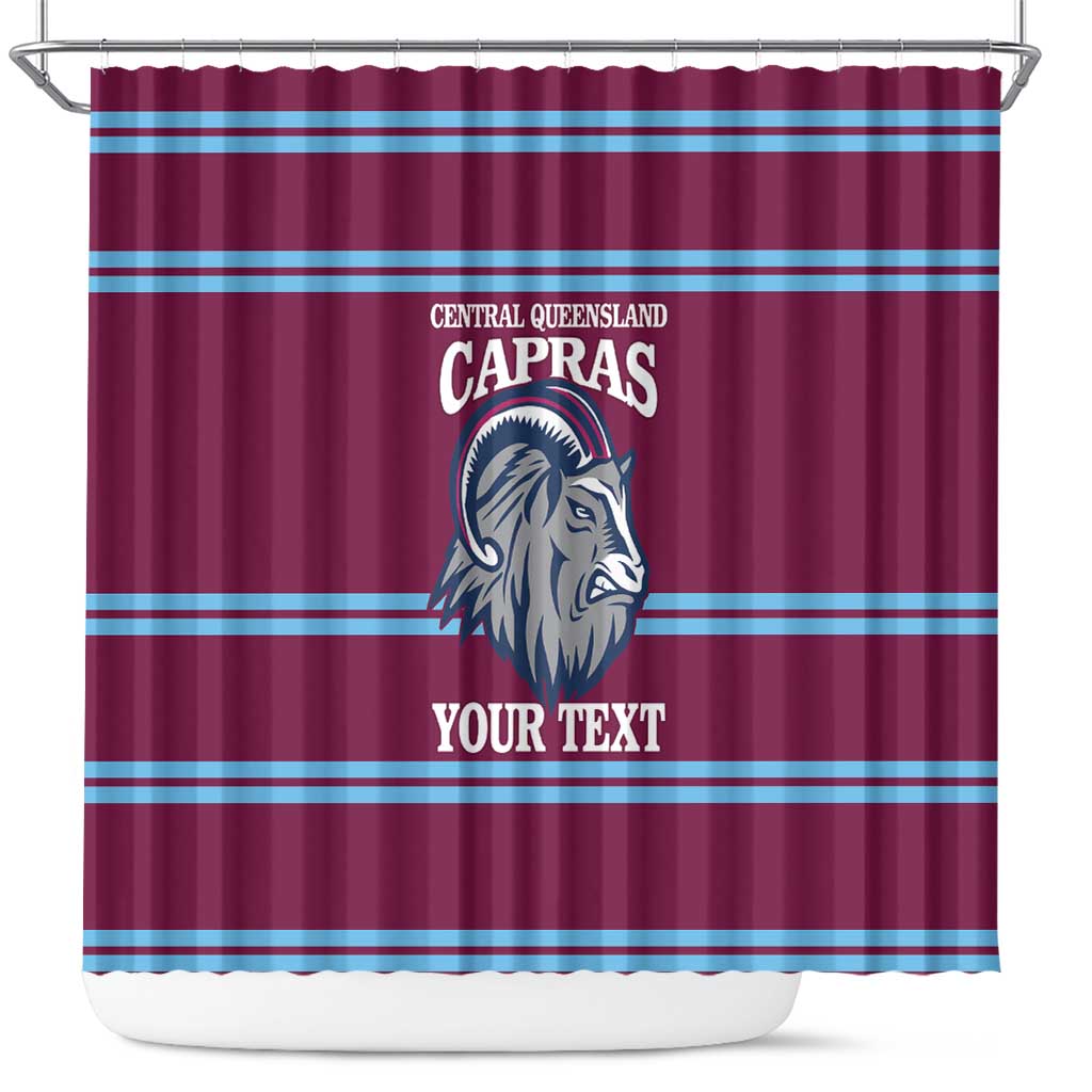 Central Queensland Rugby Custom Shower Curtain Go Capras Sporty Style - Aussie Hoodie