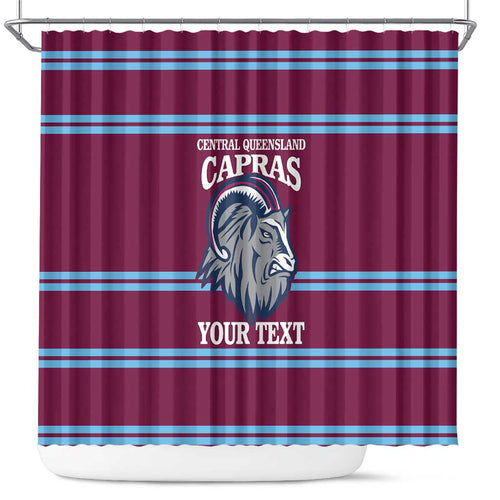 Central Queensland Rugby Custom Shower Curtain Go Capras Sporty Style - Aussie Hoodie