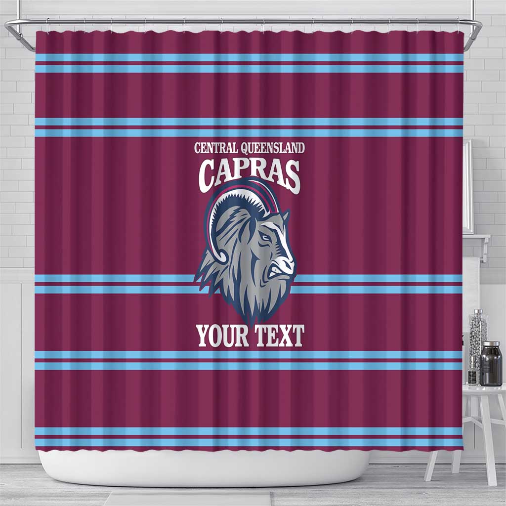 Central Queensland Rugby Custom Shower Curtain Go Capras Sporty Style - Aussie Hoodie