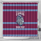 Central Queensland Rugby Custom Shower Curtain Go Capras Sporty Style - Aussie Hoodie