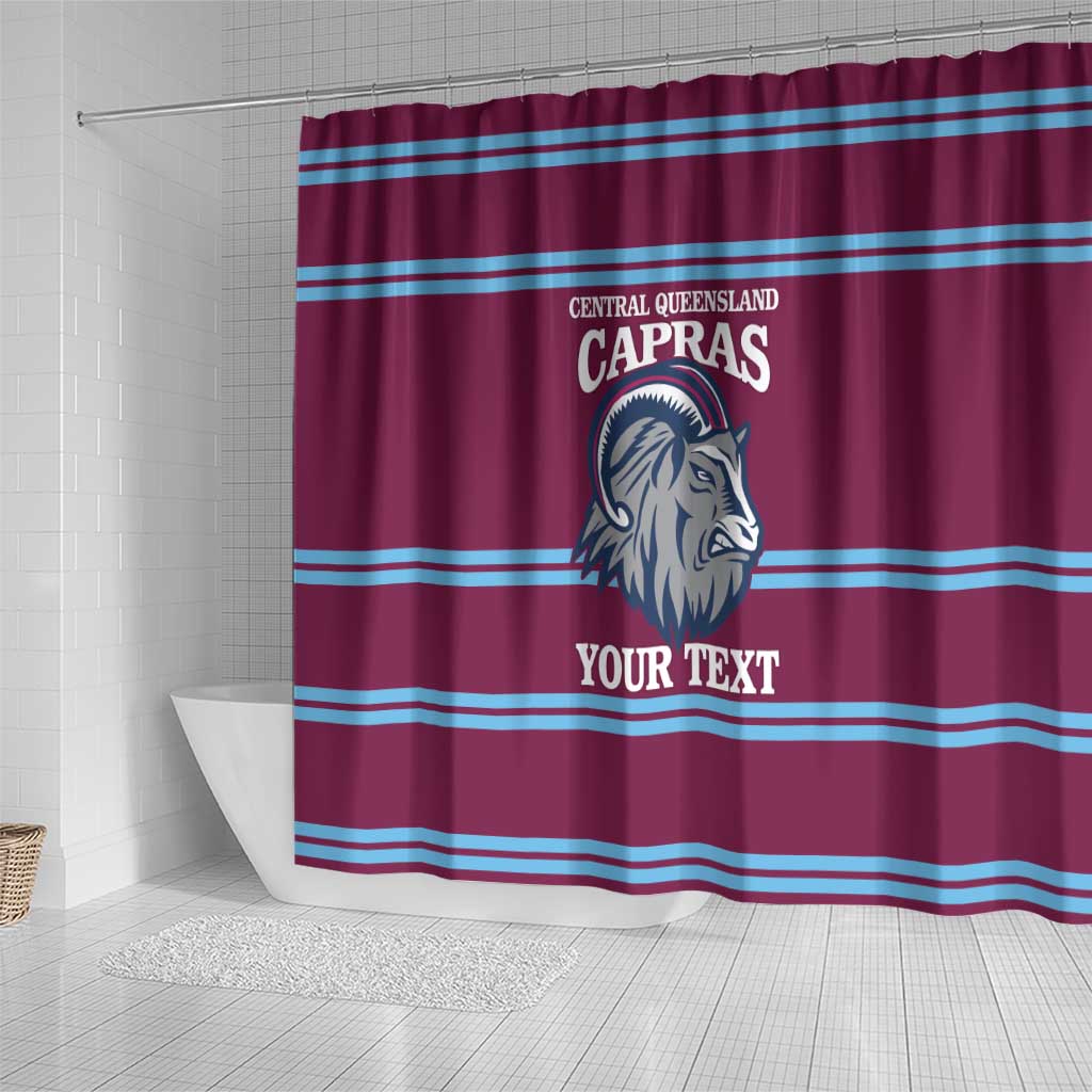 Central Queensland Rugby Custom Shower Curtain Go Capras Sporty Style - Aussie Hoodie
