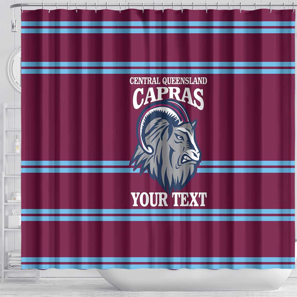 Central Queensland Rugby Custom Shower Curtain Go Capras Sporty Style - Aussie Hoodie