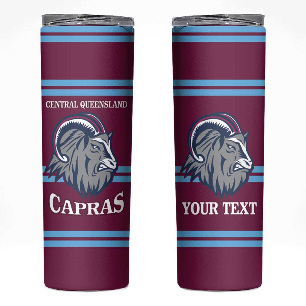 Central Queensland Rugby Custom Skinny Tumbler Go Capras Sporty Style - Aussie Hoodie