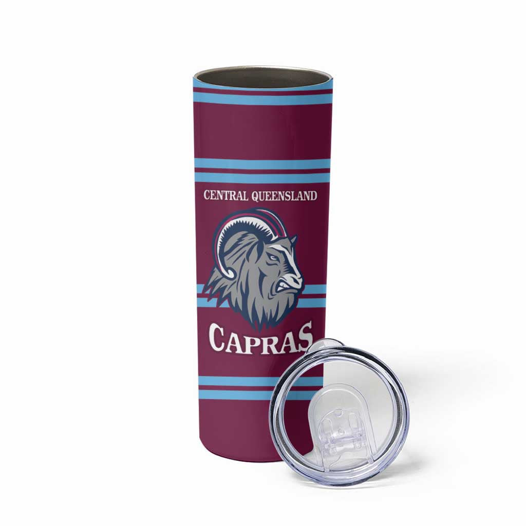 Central Queensland Rugby Custom Skinny Tumbler Go Capras Sporty Style - Aussie Hoodie