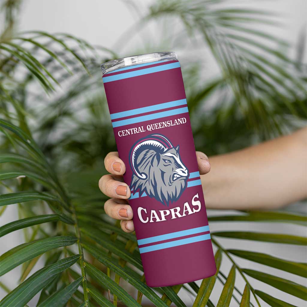 Central Queensland Rugby Custom Skinny Tumbler Go Capras Sporty Style - Aussie Hoodie
