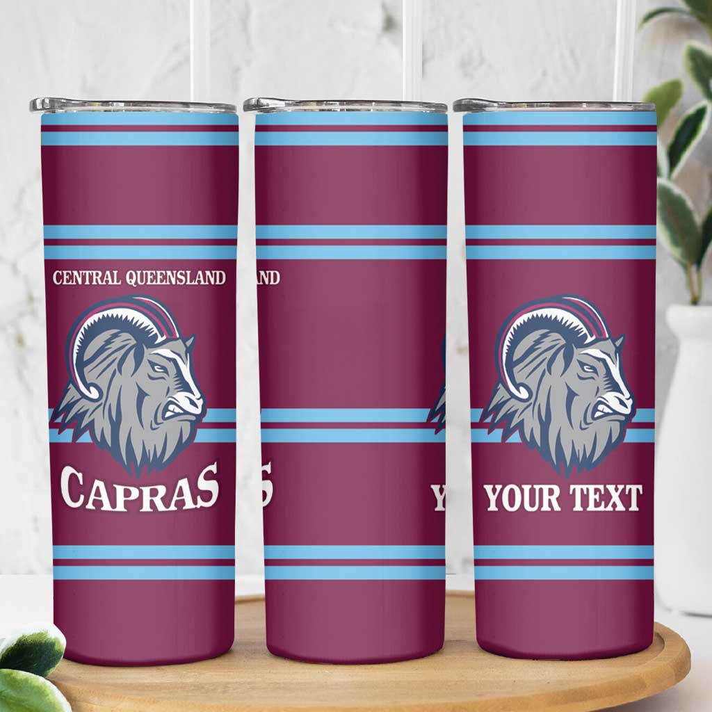 Central Queensland Rugby Custom Skinny Tumbler Go Capras Sporty Style - Aussie Hoodie