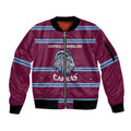 Central Queensland Rugby Custom Sleeve Zip Bomber Jacket Go Capras Sporty Style - Aussie Hoodie