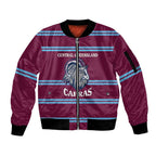 Central Queensland Rugby Custom Sleeve Zip Bomber Jacket Go Capras Sporty Style - Aussie Hoodie