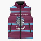 Central Queensland Rugby Custom Sleeveless Puffer Jacket Go Capras Sporty Style - Aussie Hoodie