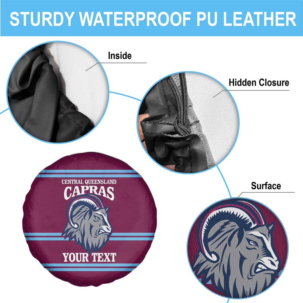Central Queensland Rugby Custom Spare Tire Cover Go Capras Sporty Style - Aussie Hoodie