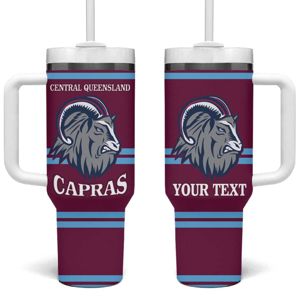 Central Queensland Rugby Custom Tumbler With Handle Go Capras Sporty Style - Aussie Hoodie