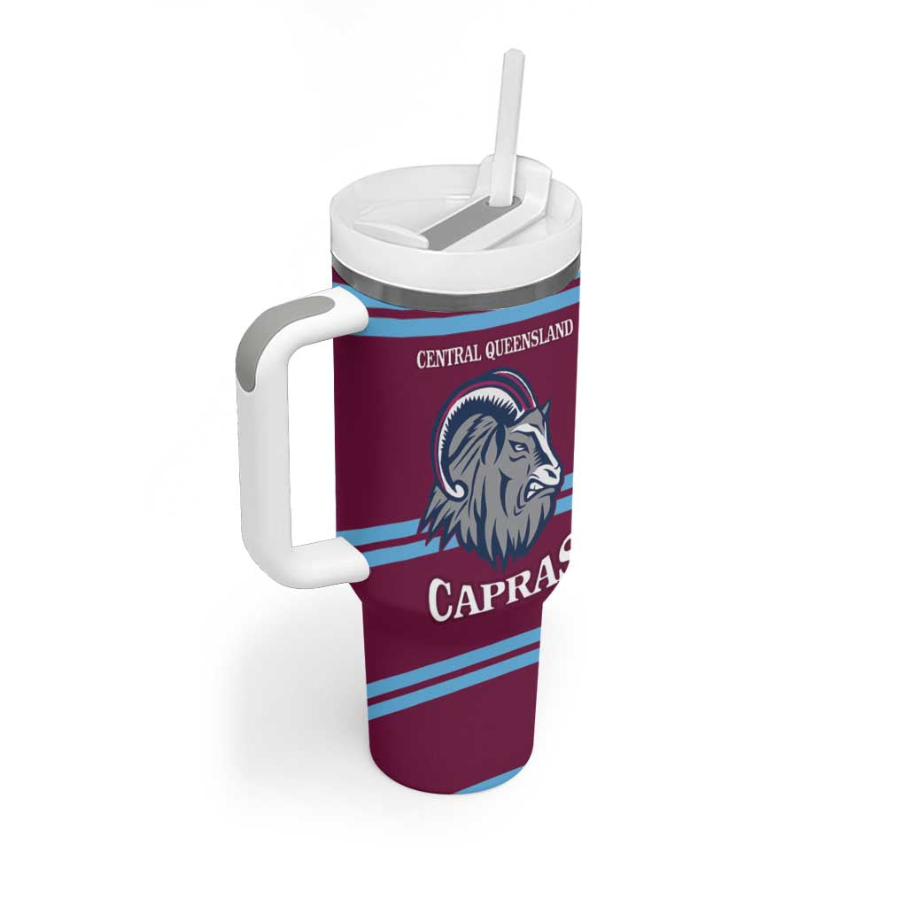 Central Queensland Rugby Custom Tumbler With Handle Go Capras Sporty Style - Aussie Hoodie