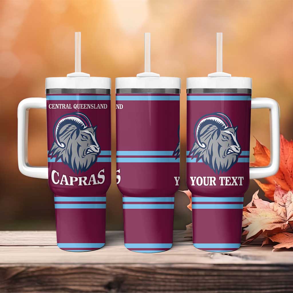 Central Queensland Rugby Custom Tumbler With Handle Go Capras Sporty Style - Aussie Hoodie
