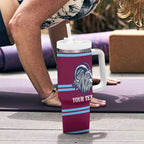 Central Queensland Rugby Custom Tumbler With Handle Go Capras Sporty Style - Aussie Hoodie