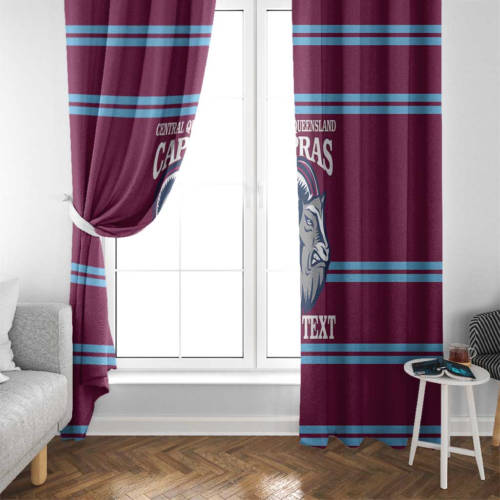 Central Queensland Rugby Custom Window Curtain Go Capras Sporty Style - Aussie Hoodie