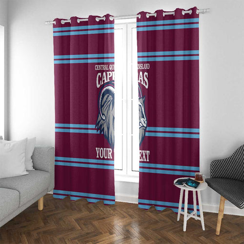 Central Queensland Rugby Custom Window Curtain Go Capras Sporty Style - Aussie Hoodie