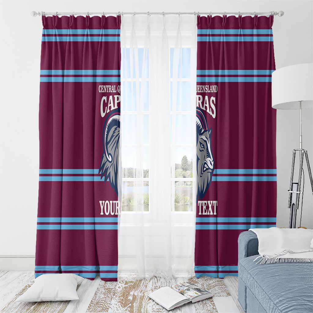 Central Queensland Rugby Custom Window Curtain Go Capras Sporty Style - Aussie Hoodie