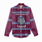 Central Queensland Rugby Custom Women Casual Shirt Go Capras Sporty Style - Aussie Hoodie