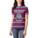 Central Queensland Rugby Custom Women Polo Shirt Go Capras Sporty Style - Aussie Hoodie