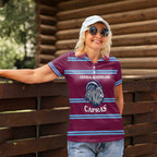 Central Queensland Rugby Custom Women Polo Shirt Go Capras Sporty Style - Aussie Hoodie