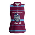 Central Queensland Rugby Custom Women Sleeveless Polo Shirt Go Capras Sporty Style - Aussie Hoodie