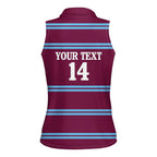 Central Queensland Rugby Custom Women Sleeveless Polo Shirt Go Capras Sporty Style - Aussie Hoodie