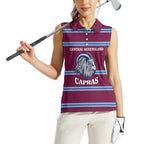 Central Queensland Rugby Custom Women Sleeveless Polo Shirt Go Capras Sporty Style - Aussie Hoodie