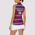 Central Queensland Rugby Custom Women Sleeveless Polo Shirt Go Capras Sporty Style - Aussie Hoodie