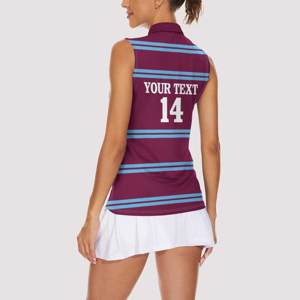 Central Queensland Rugby Custom Women Sleeveless Polo Shirt Go Capras Sporty Style - Aussie Hoodie